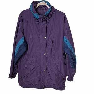 Vintage Head Purple and Blue ladies windbreaker, medium